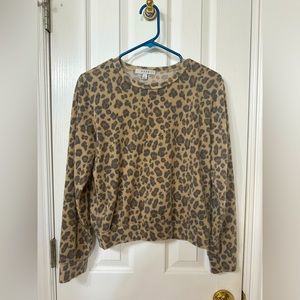 Womens long sleeve leopard print top